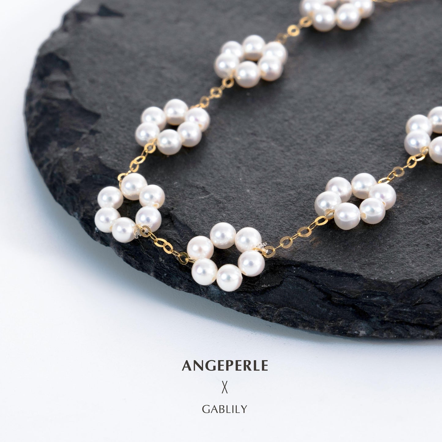 Gablily Baby Pearl Flower Bracelet High Quality：3-4mm Freshwater 18K Gold (TSJCY762)