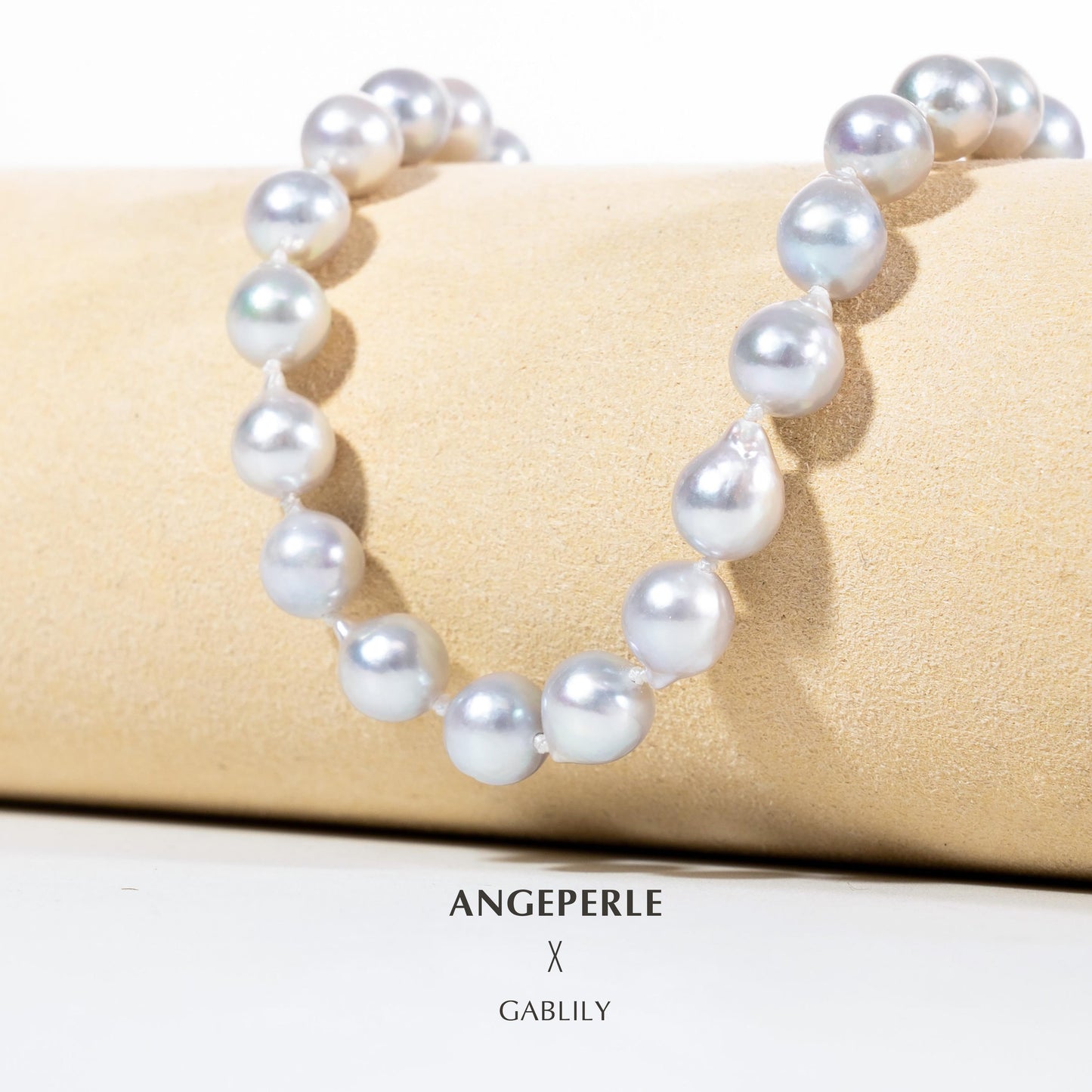 Akoya Madama Pearl Necklace Classic Point Fashion Clasp: 7-8mm Seawater S925 Silver (TSJCY446)