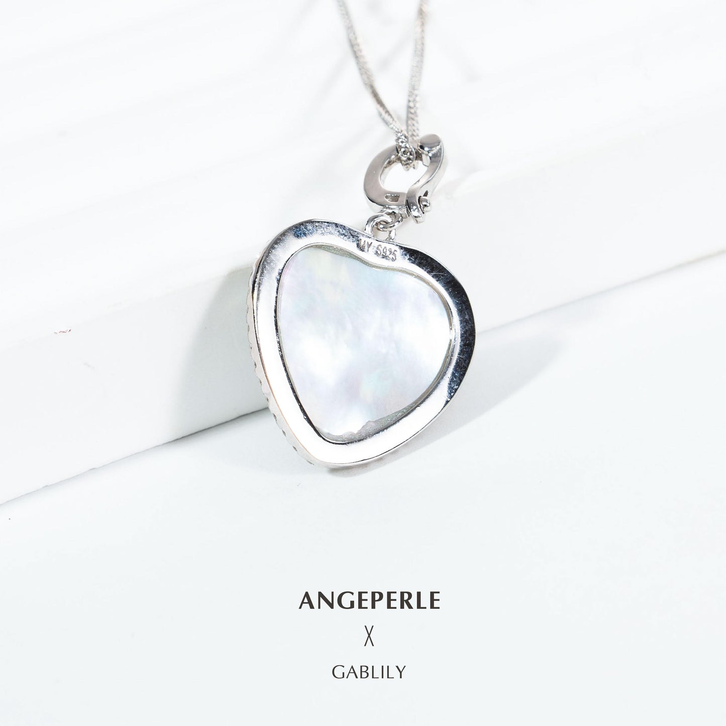 Mabe Love-Shaped Pearl Pendant: 15-16mm Seawater S925 Silver (TSJYZB17)