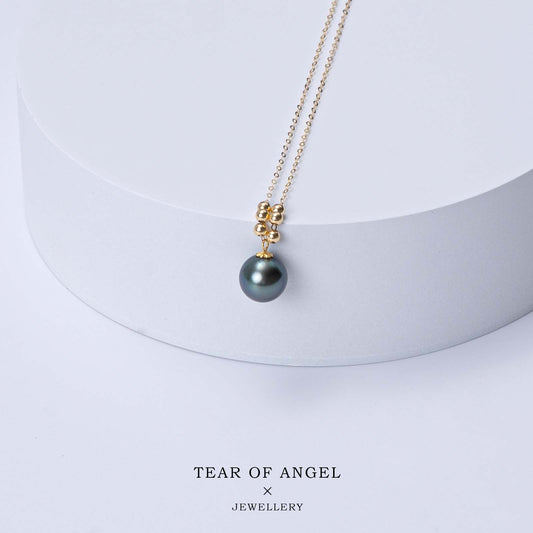 Tahitian Pearl Pendant 6+1 Styling Gold Beads：8-9mm Seawater 18K Gold (zpjcy138)