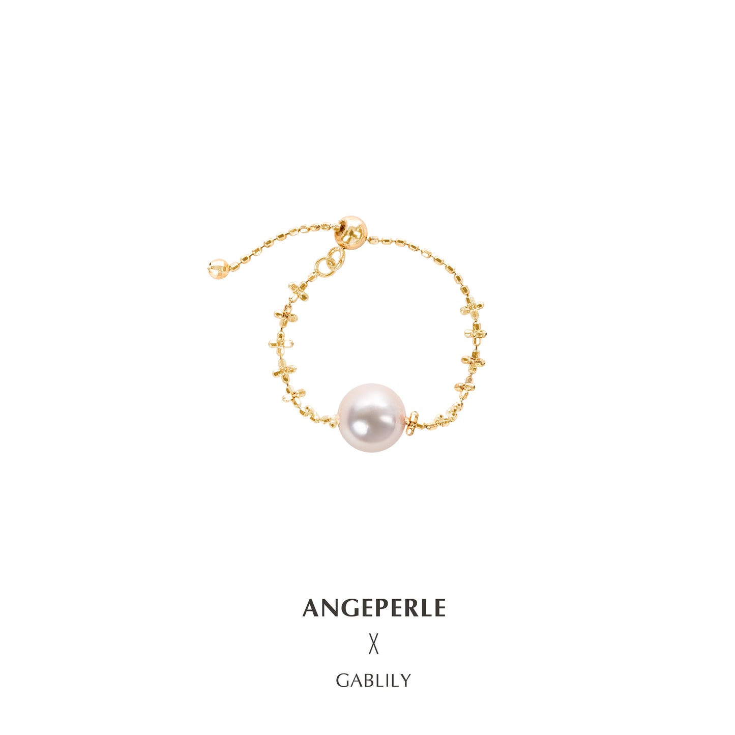 Akoya Fairy Chain Pearl Ring: 6-6.5mm Seawater 18K Golden (TSGY075)