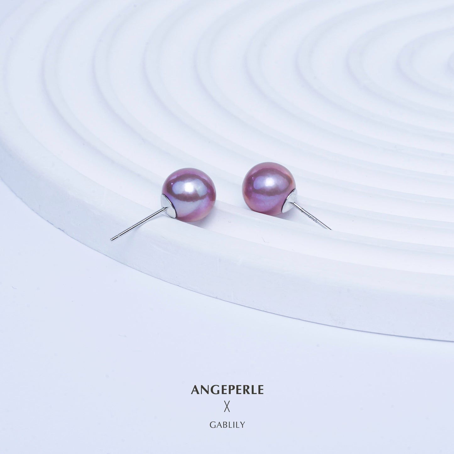 10-11mm Cultured Freshwater Edison Pearl "Radiant Purple" Earring Studs in S925 Sterling Silver