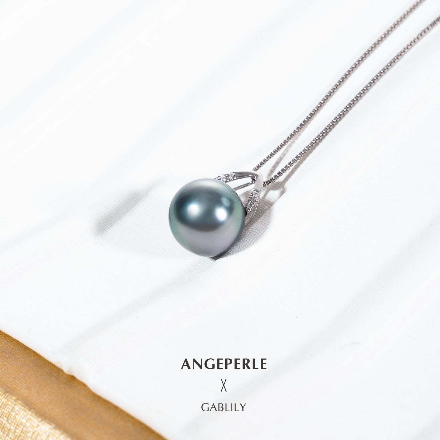 Tahitian Pearl Pendant Big Size High Quality: 9-10mm Seawater 18K Gold (TSJCY409)