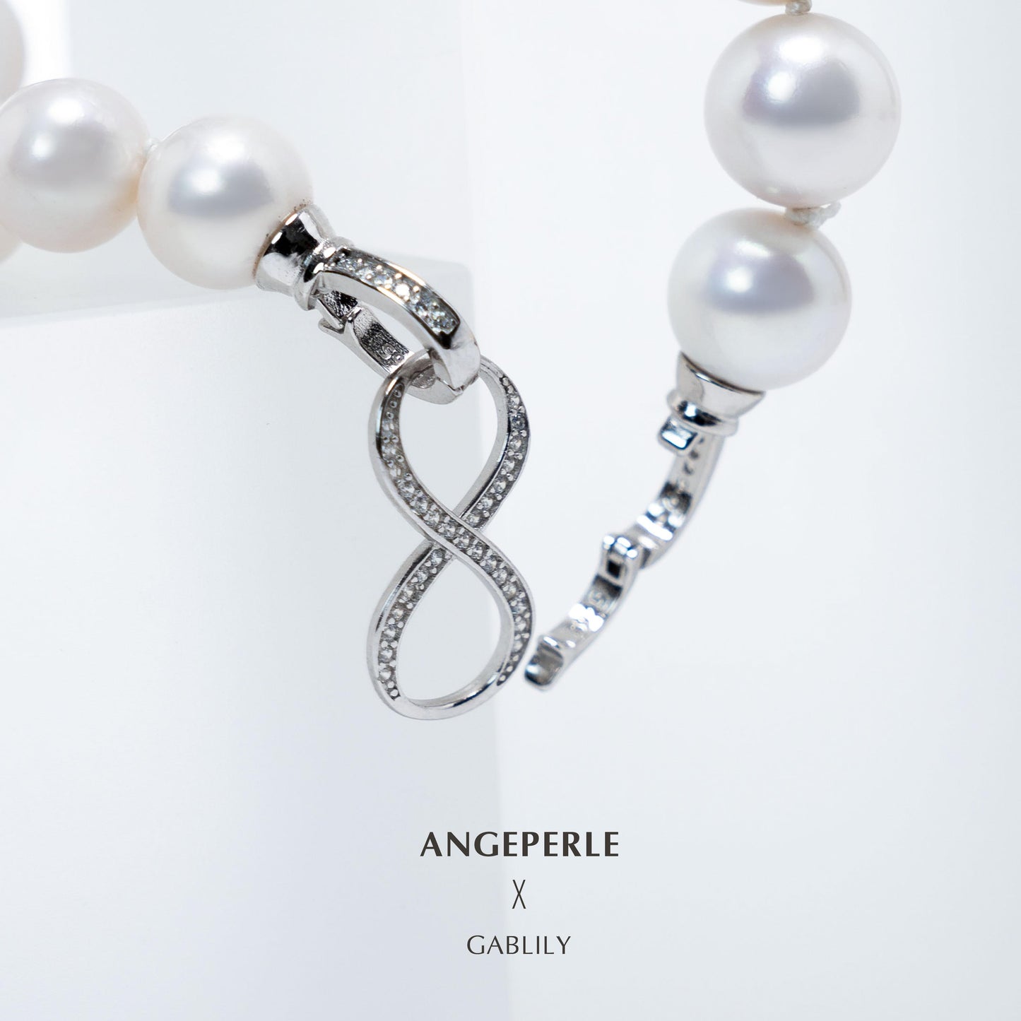 Gablily Classic 8-shaped Clasp Pearl Bracelet：9-11mm Freshwater S925 Silver (TSJCY915)