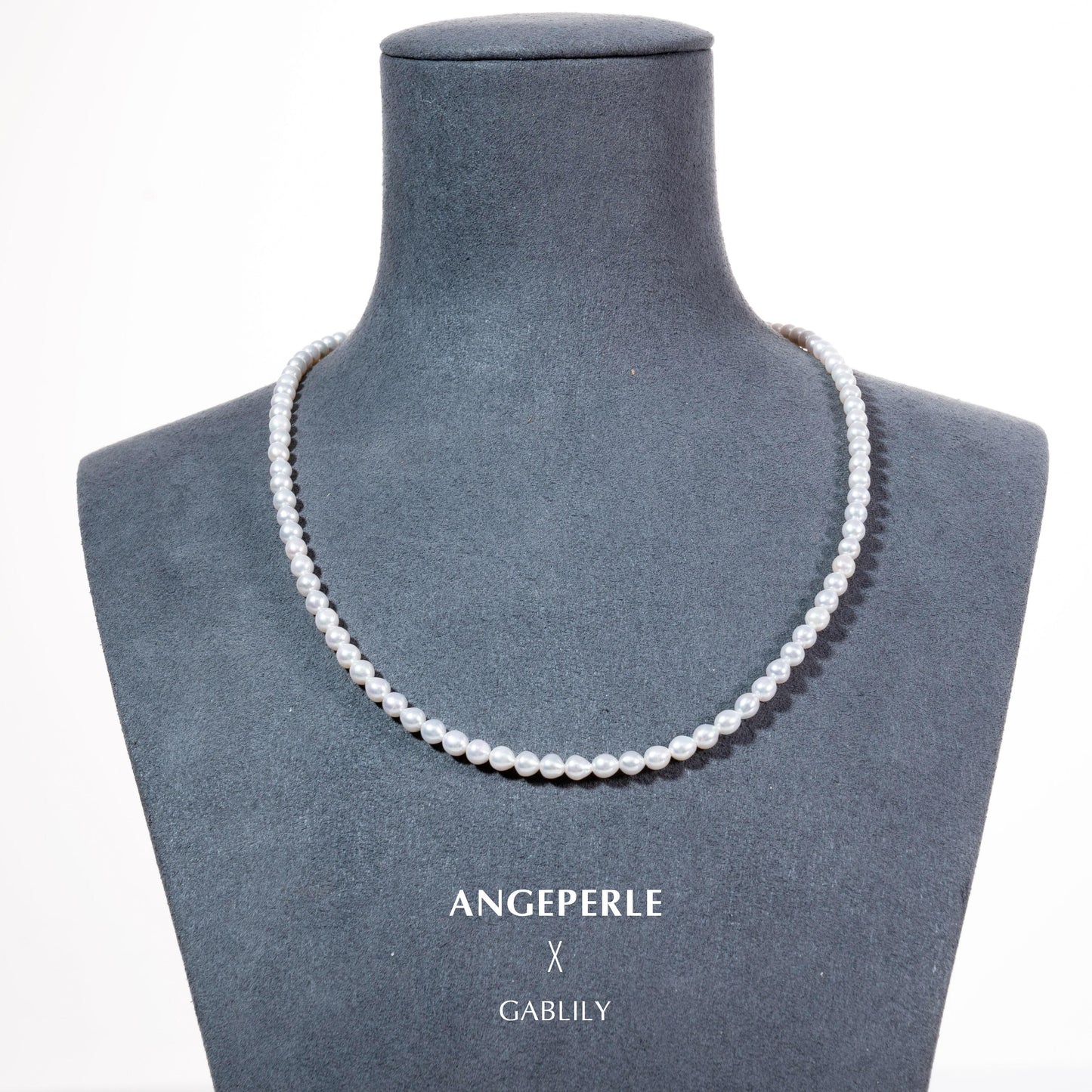 Gablily Baby Pearl Necklace: 4-5mm Freshwater S925 Silver (TSJCY581)