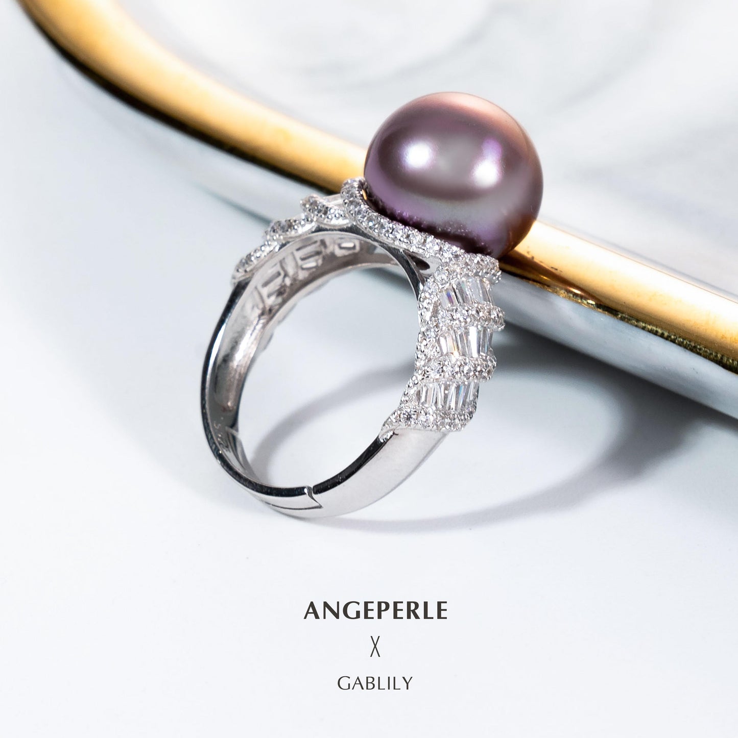 Purple Pearl Ring : 11-12mm Freshwater S925 Silver (TSJCY608)