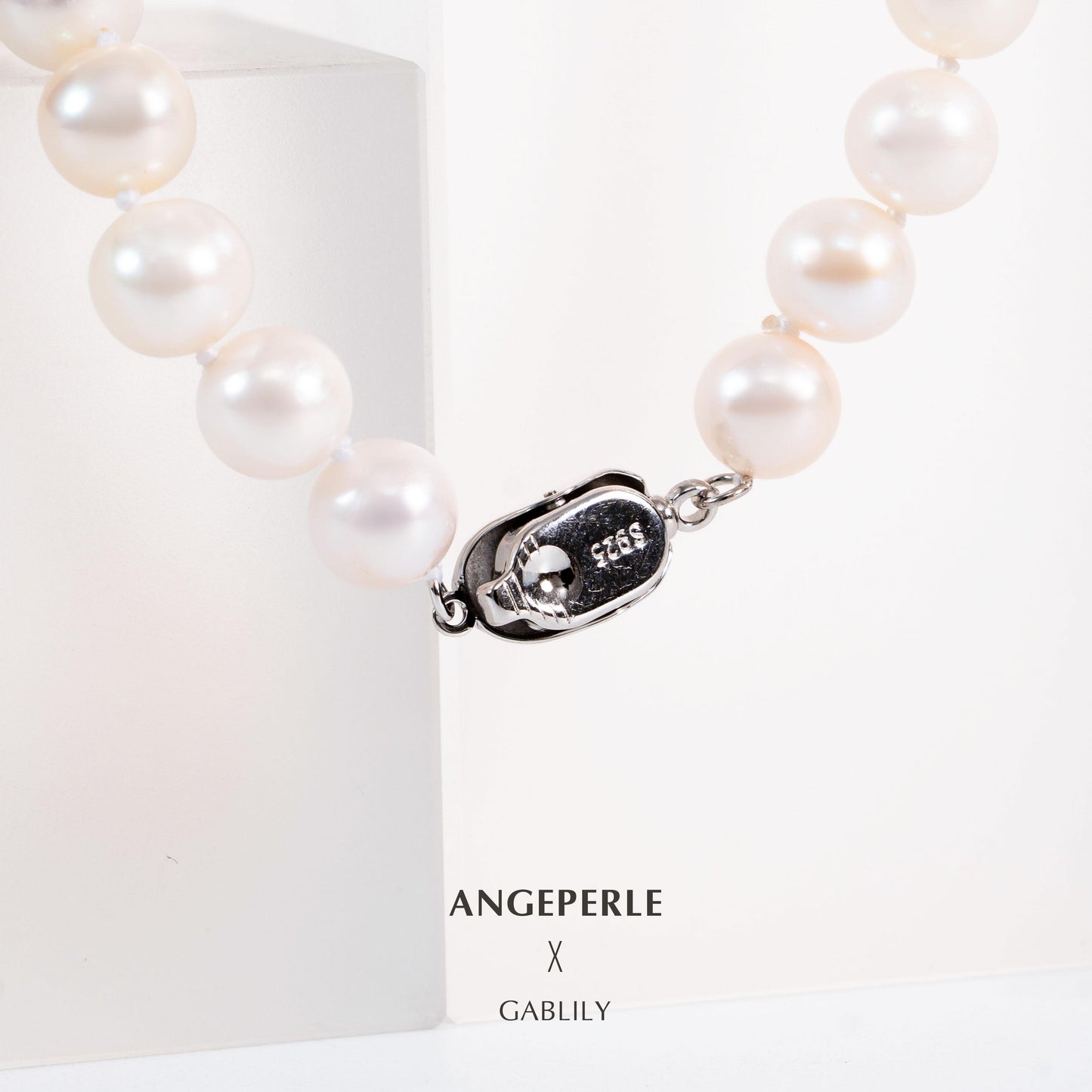 A Gift Dedicated To Mothers All Over The World Gablily White Pearl Necklace: 7.3-8.3mm Freshwater S925 Silver (TSJCY740)