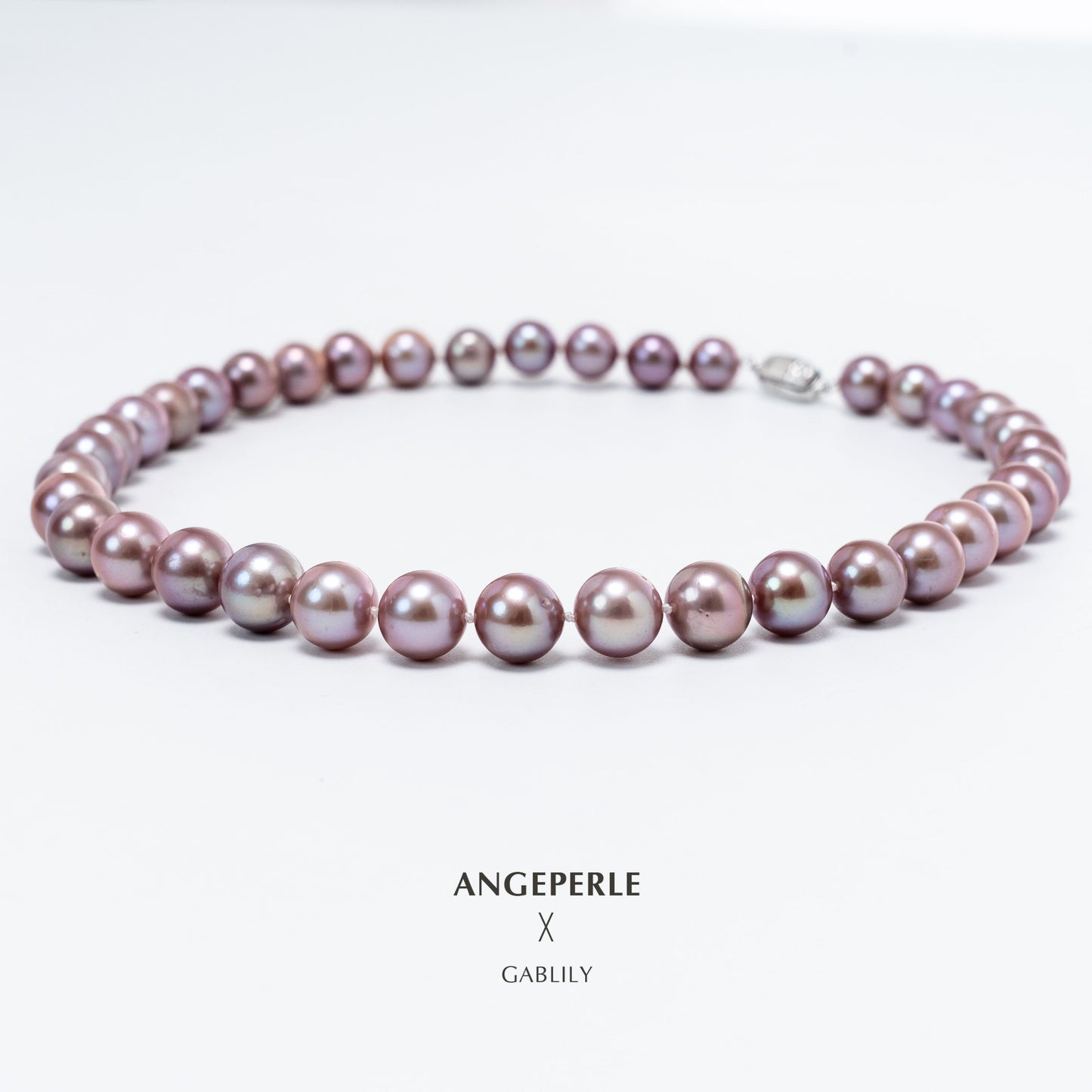 Very Round High Quality Edison Purple Pearl Necklace Classic point: 9-11mm Freshwater S925 Silver (TSJCY911)