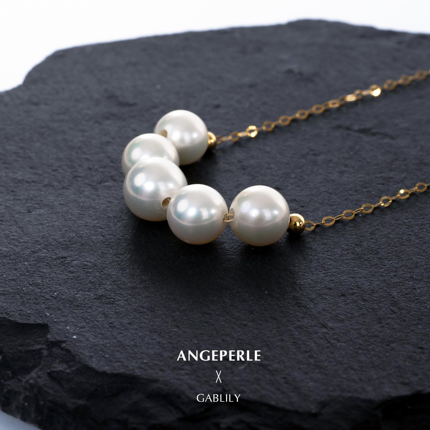 Gablily High Quality Smile Pearl Pendant: 6.5-7.5mm Freshwater 18K Gold (TSGY1118)