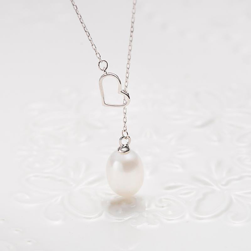 love Chain Pearl Pendant : 8-9mm Freshwater S925 Silver (tsjcy085)