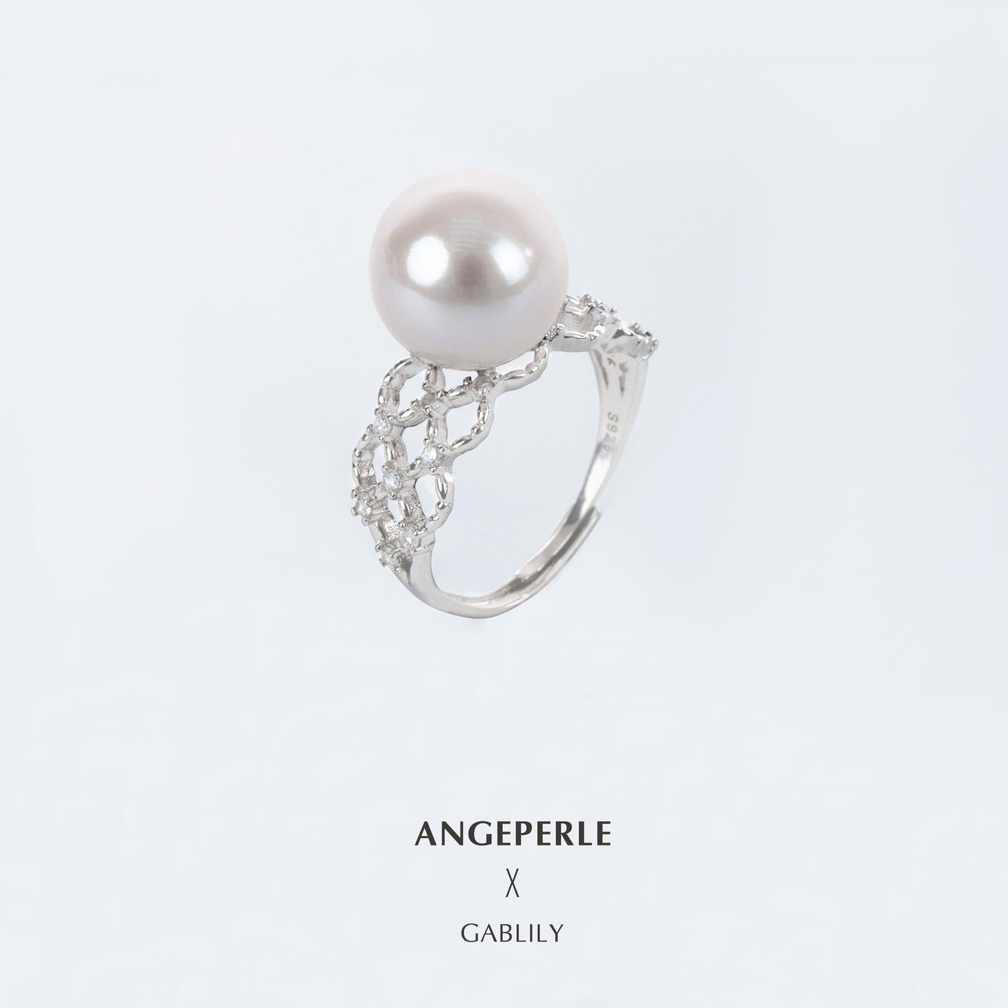 Gablily Design Style Pearl Ring Exquisite And Fashionable: 10-11mm Freshwater S925 Silver (TSJCY110)