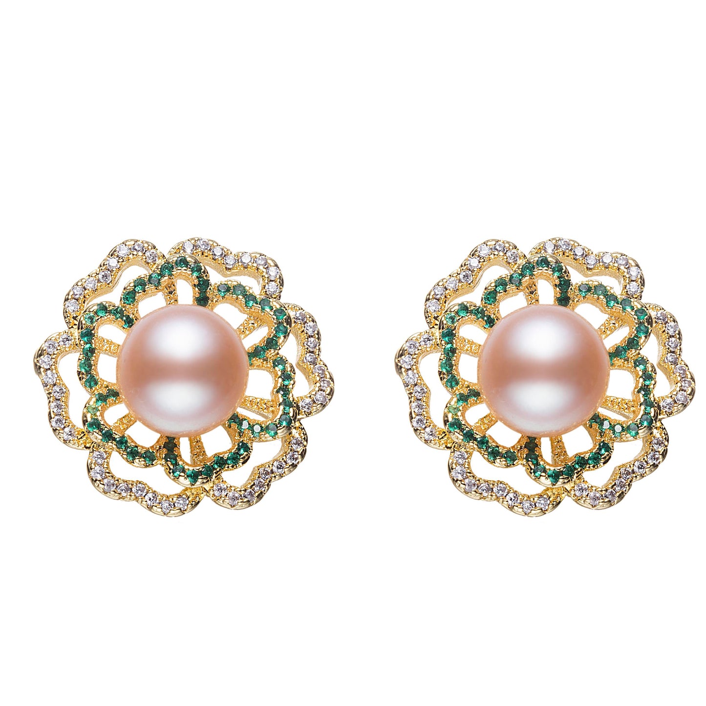 Earrings, Pendant ,Ring, Pearl Three-piece Set : 9-10mm Freshwater Alloy (TSXK001)