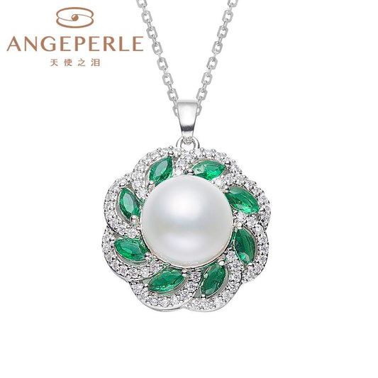 Gorgeous Emerald Green Pearl Pendant, Earrings And Ring, Pearl Set: Pendant 11-11.5mm, Earrings 9.5-10mm, Ring 10-10.5mm Freshwater Alloy (TDDW105)