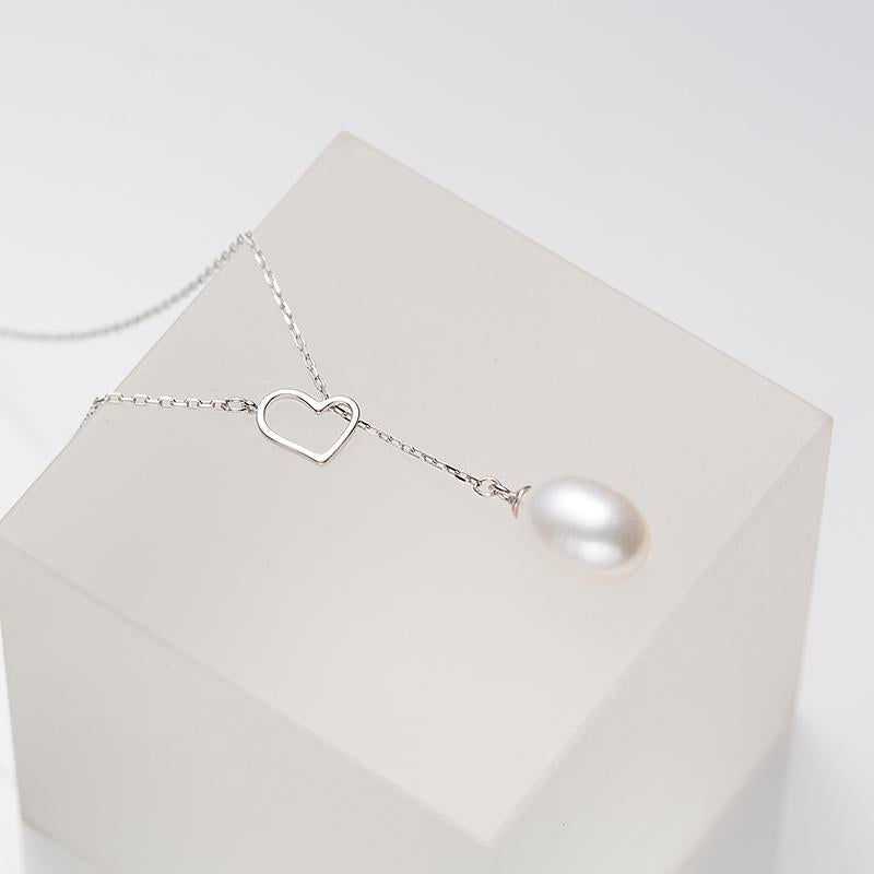 love Chain Pearl Pendant : 8-9mm Freshwater S925 Silver (tsjcy085)