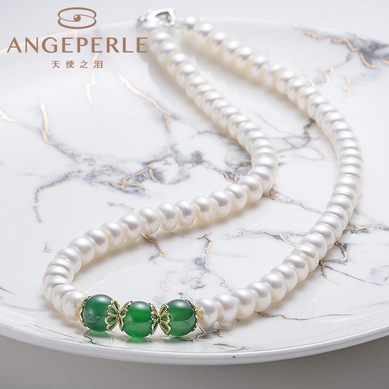 Three piece set pendant earrings bracelet : Necklace and bracelet 8-10mm; earrings 6-7mm Freshwater Alloy (YS115)