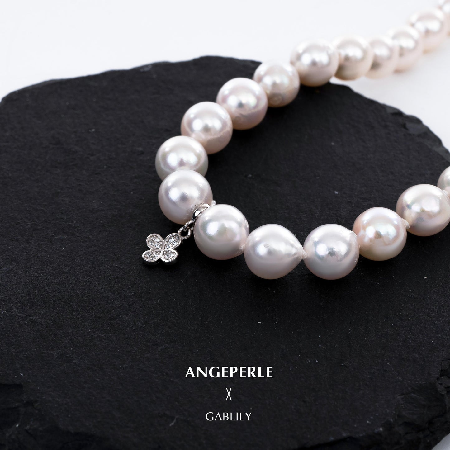 Akoya White Pearl Necklace : 8-9mm seawater S925 Silver (zpjcy256)