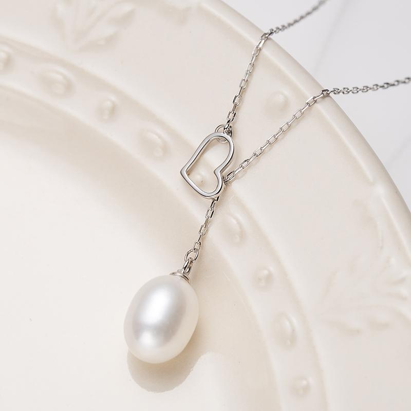 love Chain Pearl Pendant : 8-9mm Freshwater S925 Silver (tsjcy085)