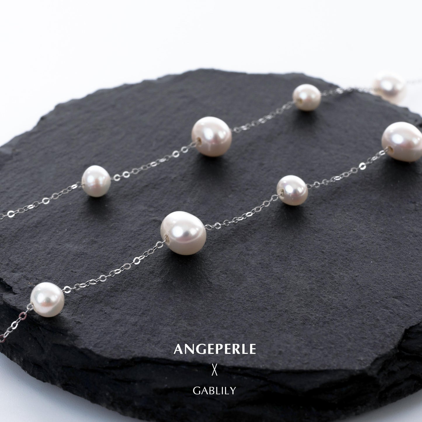 Stars Pearl Necklace Free Earrings : Necklace 5-7mm (Free Earrings 7-8mm) Freshwater S925 Silver (TSZL119)