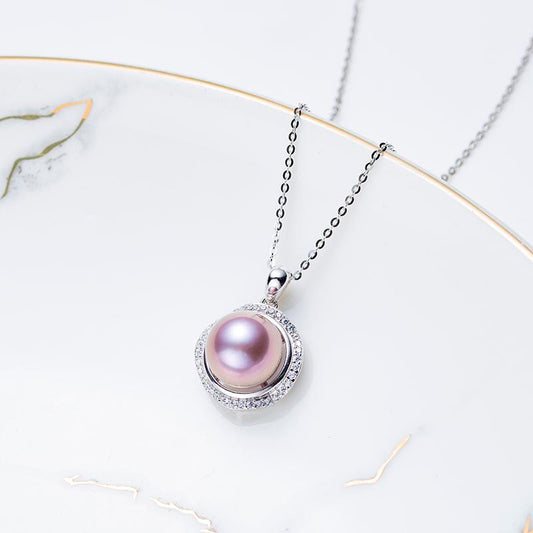 Halo Edison Pearl Pendant: 10-11mm Freshwater S925 Sliver (TSSZ017)