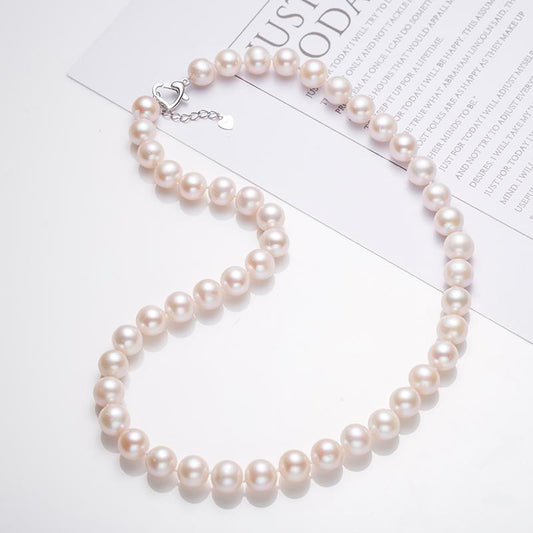 8.5-9.5mm Freshwater Pearl Necklace in S925 Silver by ANGEPERLE