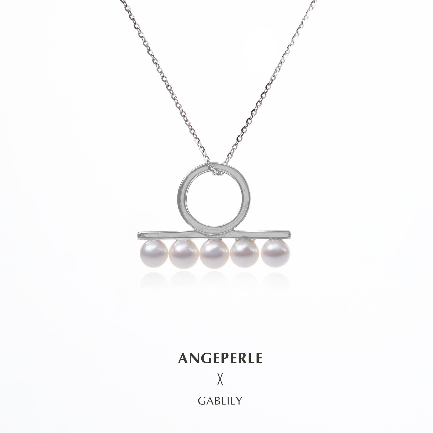 Gablily Design Sense Balance Pearl Pendant: 5-6mm Freshwater S925 Silver (TSJCY149)