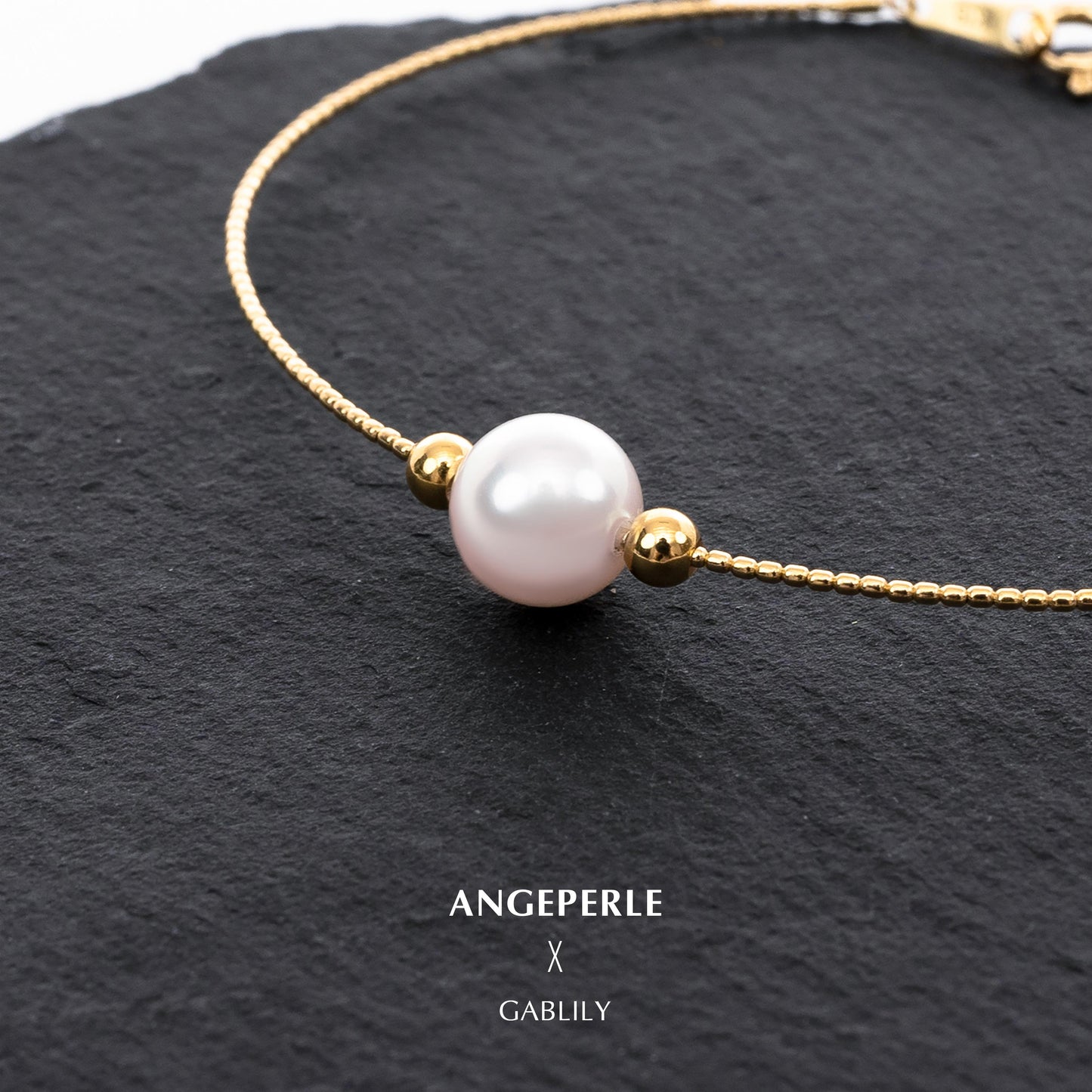 Akoya Set Ball Pearl Bracelet: 7-7.5mm Seawater 18K Gold (TSGY085)