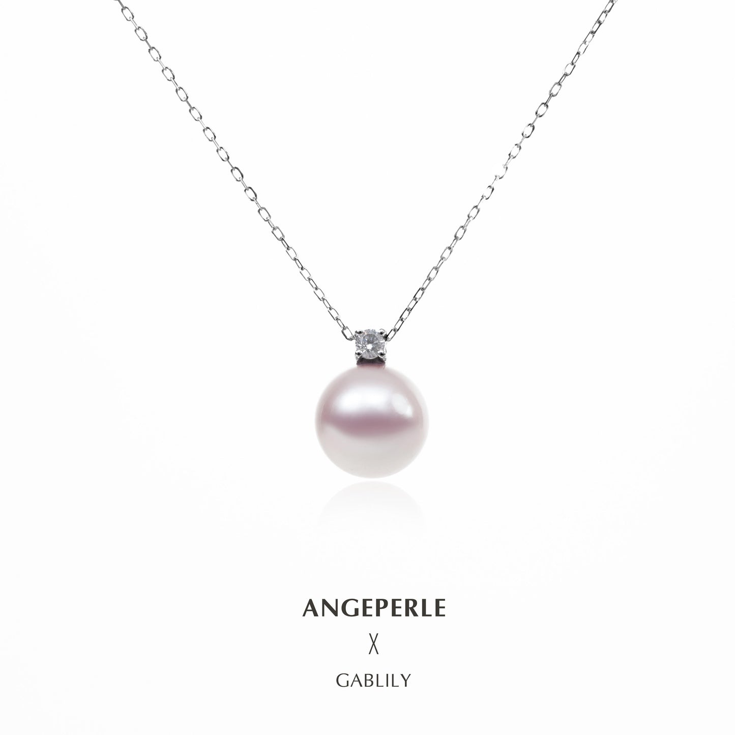 Princess Style Akoya Big Size Pink Pearl Pendant: 8-9mm Seawater 18K Gold Clasp And S925 Silver Chain (zpjcy169)