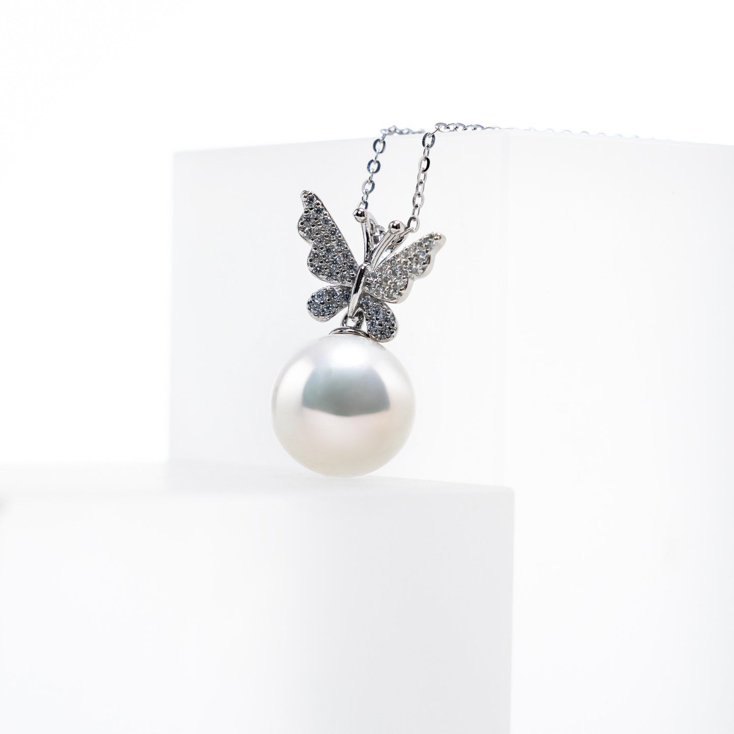 Gablily Butterfly Pearl Pendant：12-13mm Freshwater S925 Silver (TSSLF31)