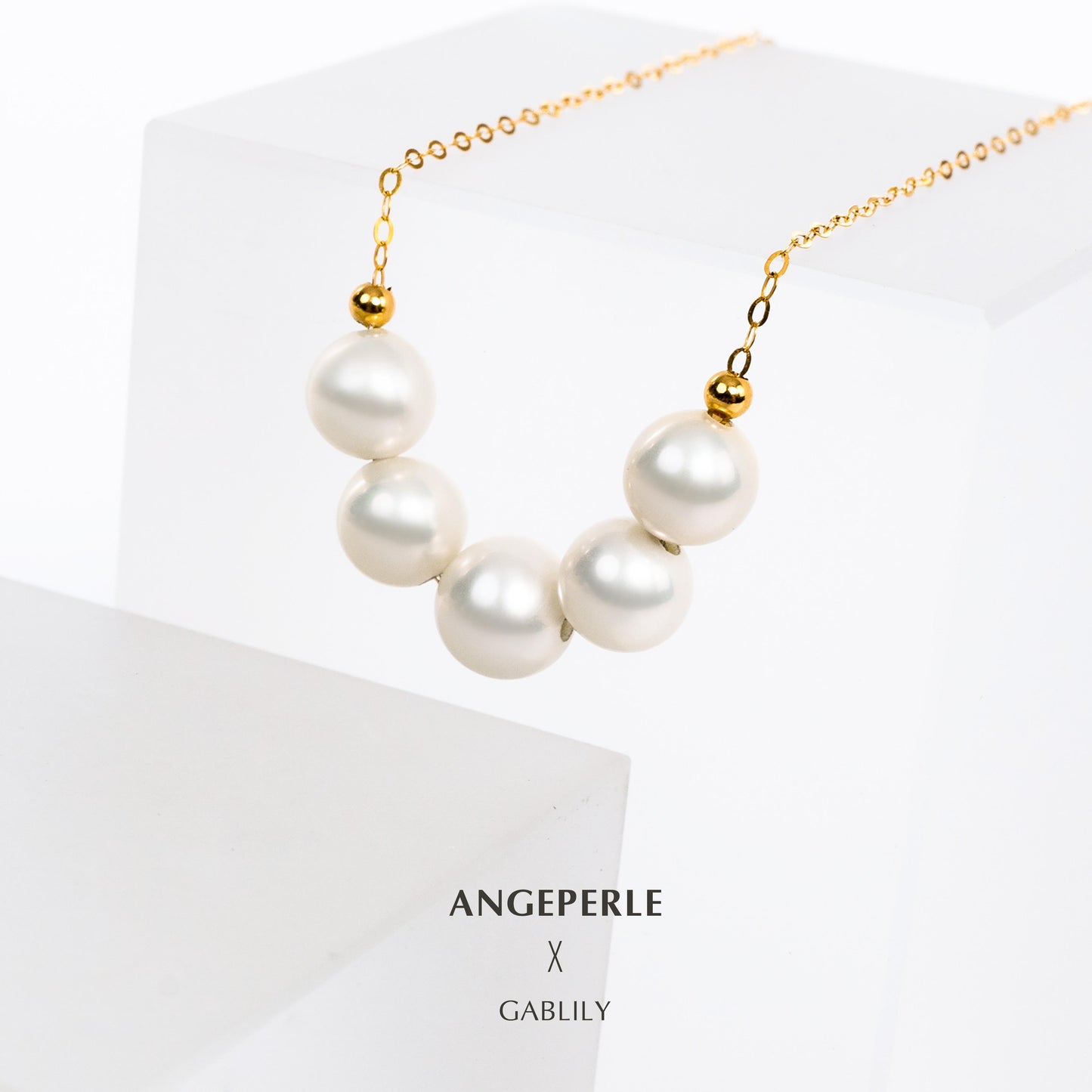 Gablily High Quality Smile Pearl Pendant: 6.5-7.5mm Freshwater 18K Gold (TSGY1118)