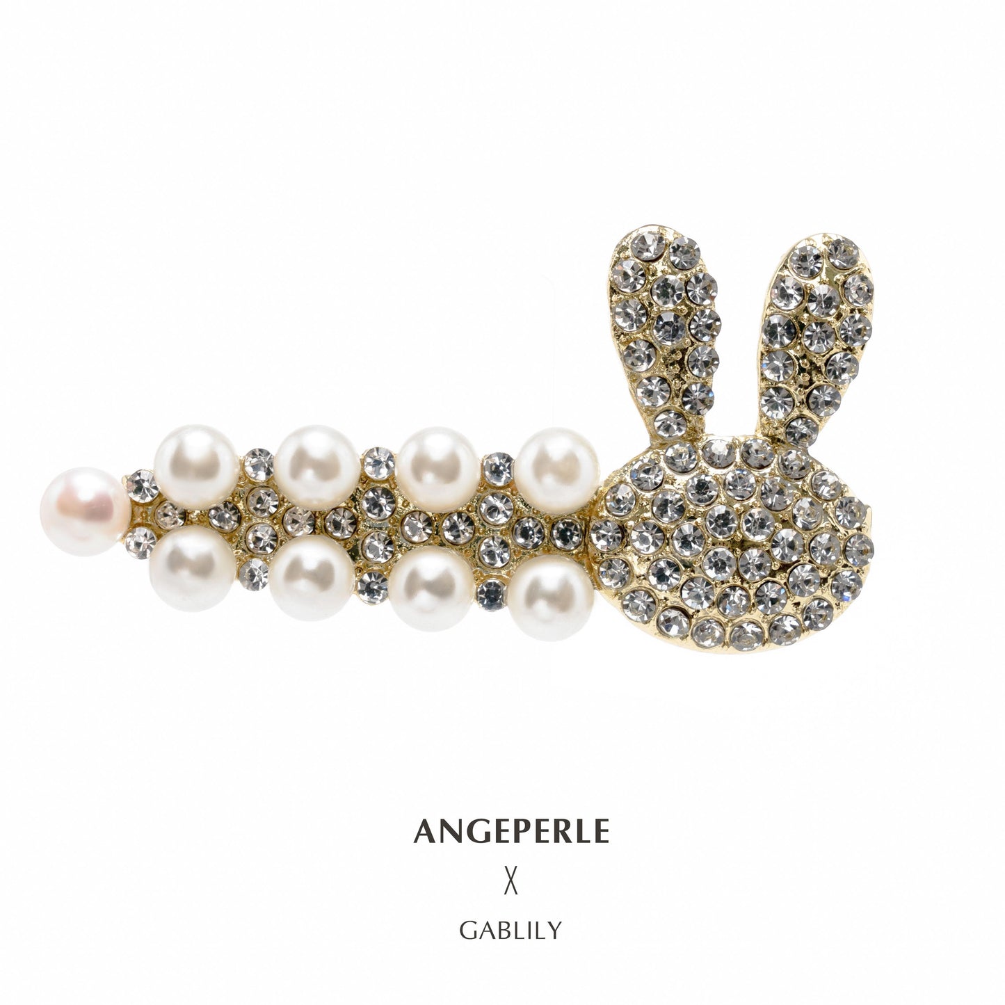 Bunny Brooch, Smile Pendant, Double Bead Earrings Pearl Set: Pendant 6-7/Earrings 6-7/Brooch 7-8mm Freshwater Alloy (TSXY038)