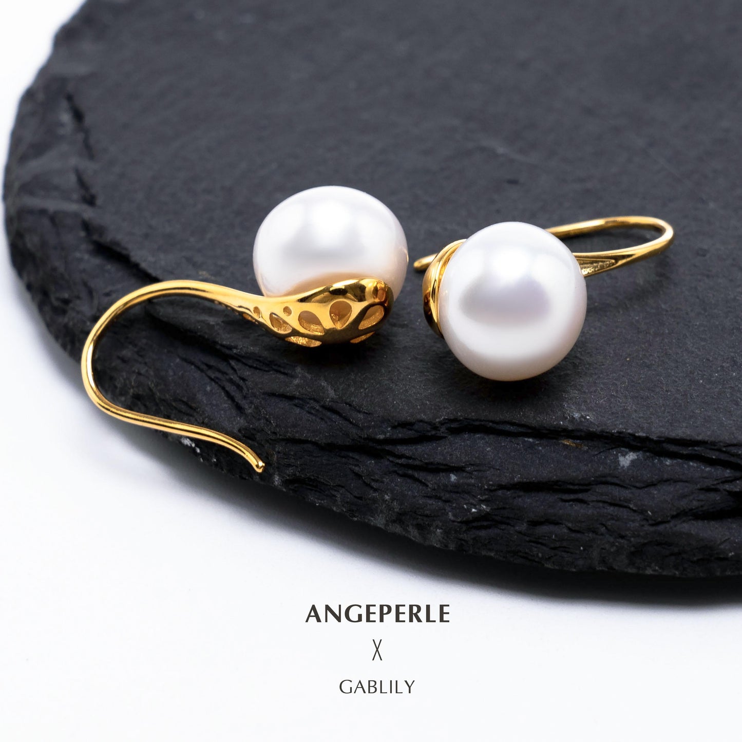 Gablily High Quality Pearl Earrings In The Shape Of High Heels: 10-11mm Freshwater S925 Silver (TSJCY835)