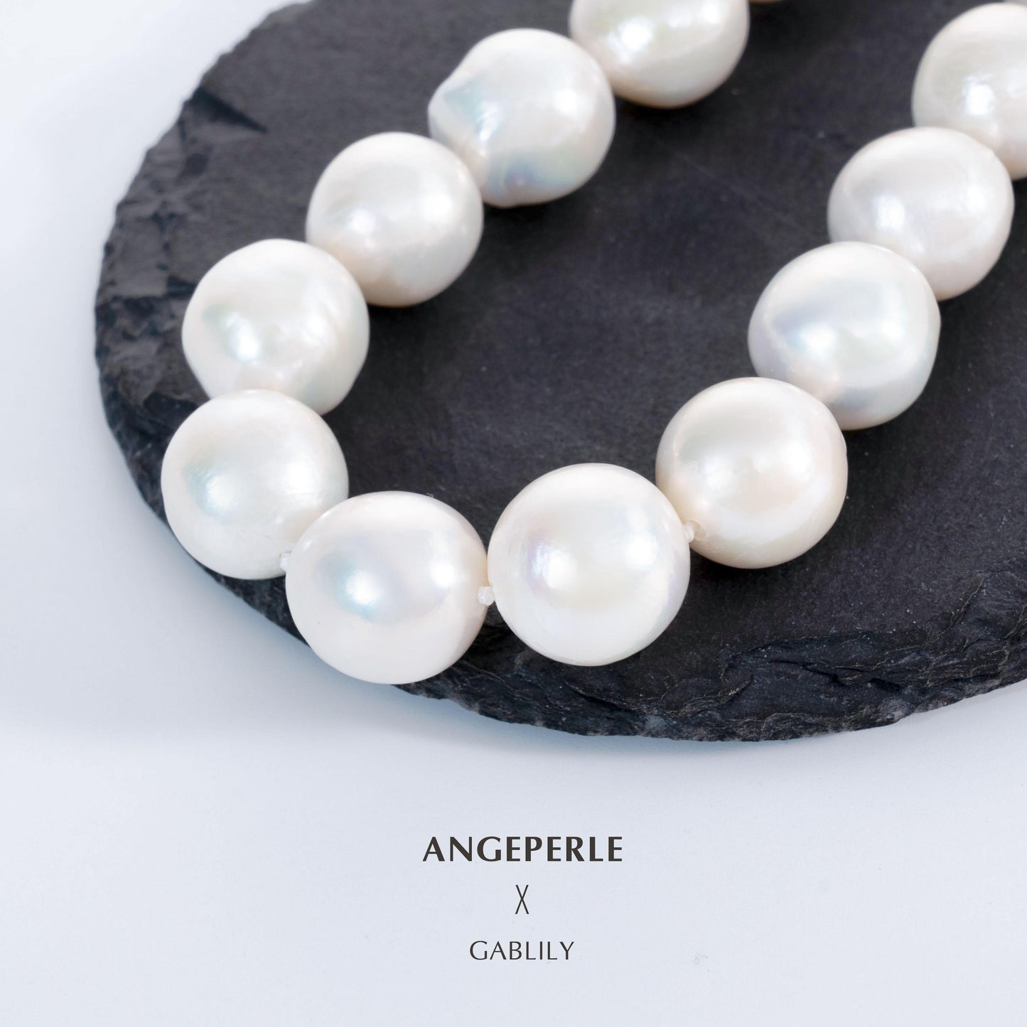 Gablily Big Size Baroque Pearl Pendant Sparkling Hoop Clasp: 13-16mm Freshwater S925 Silver (TSJCY703)