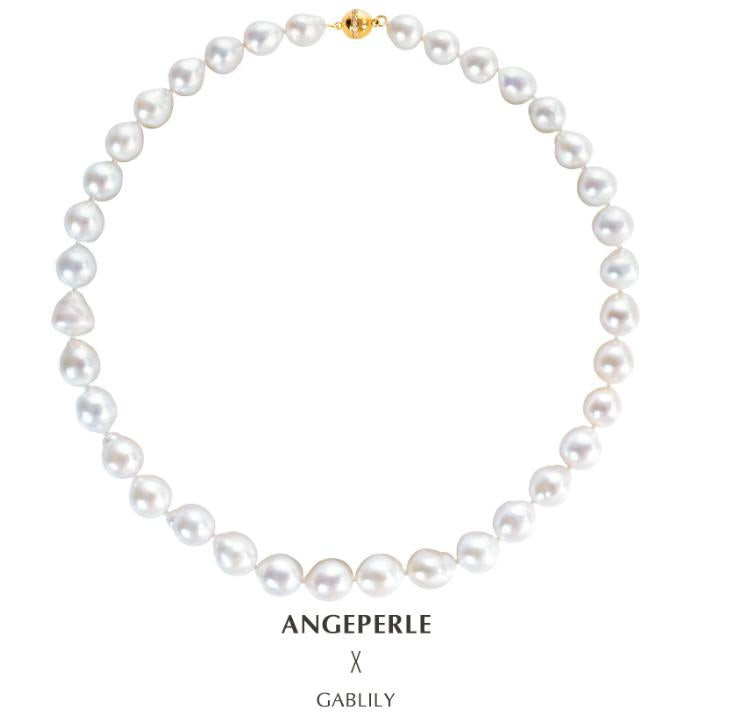 Gablily Baroque pearl full strand necklace