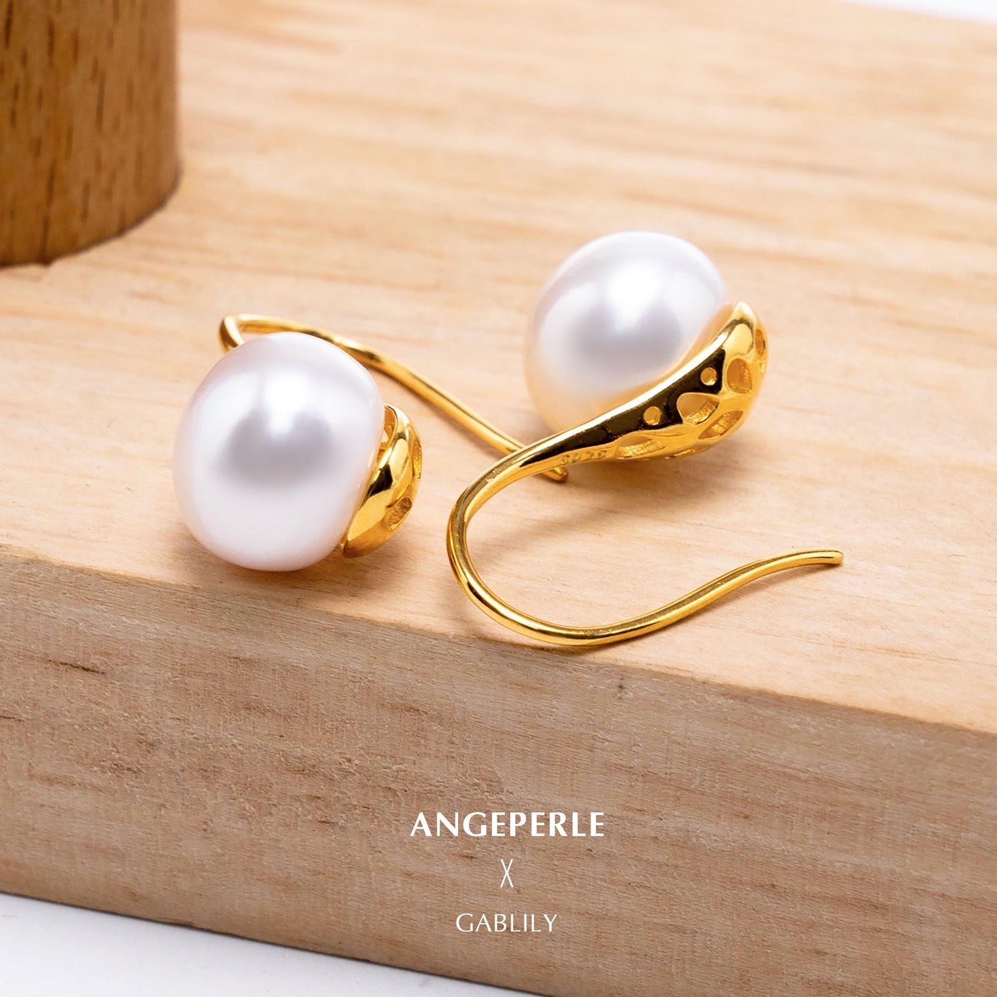 Gablily High Quality Pearl Earrings In The Shape Of High Heels: 10-11mm Freshwater S925 Silver (TSJCY835)