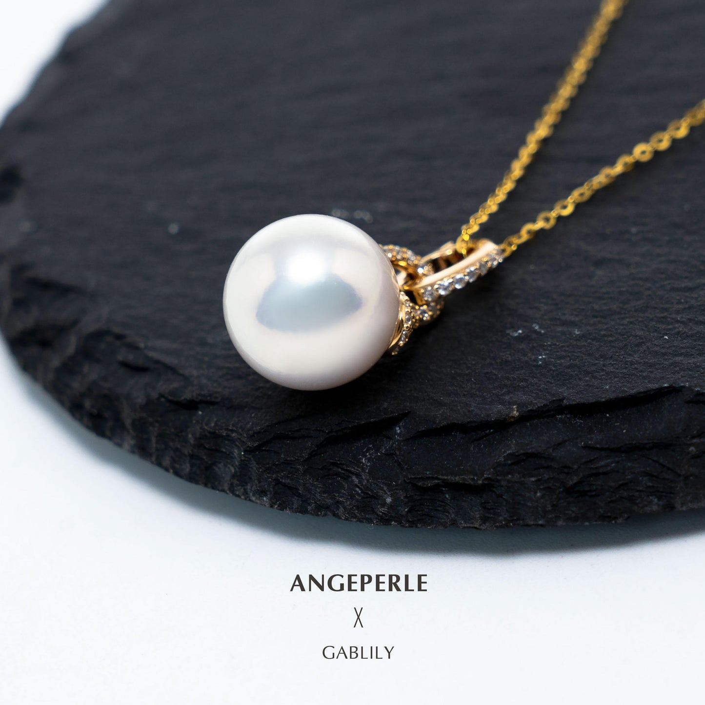 Gablily Omnipotent Clasp High Quality White Pearl Pendant: 12-13mm Freshwater S925 Silver (TSSLF20)