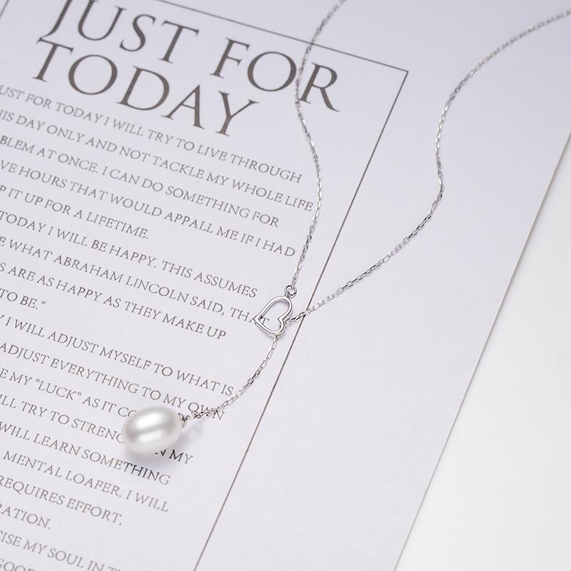 love Chain Pearl Pendant : 8-9mm Freshwater S925 Silver (tsjcy085)