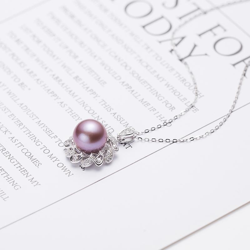 Designer Edison Purple Pearl Pendant : 10-11mm Freshwater S925 Silver (tsxx166)