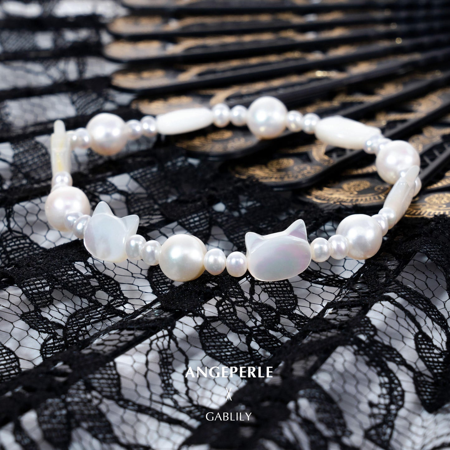 Shell Cat Pearl Bracelet ：3-4/6.5-7.5mm Freshwater (TSYM105)