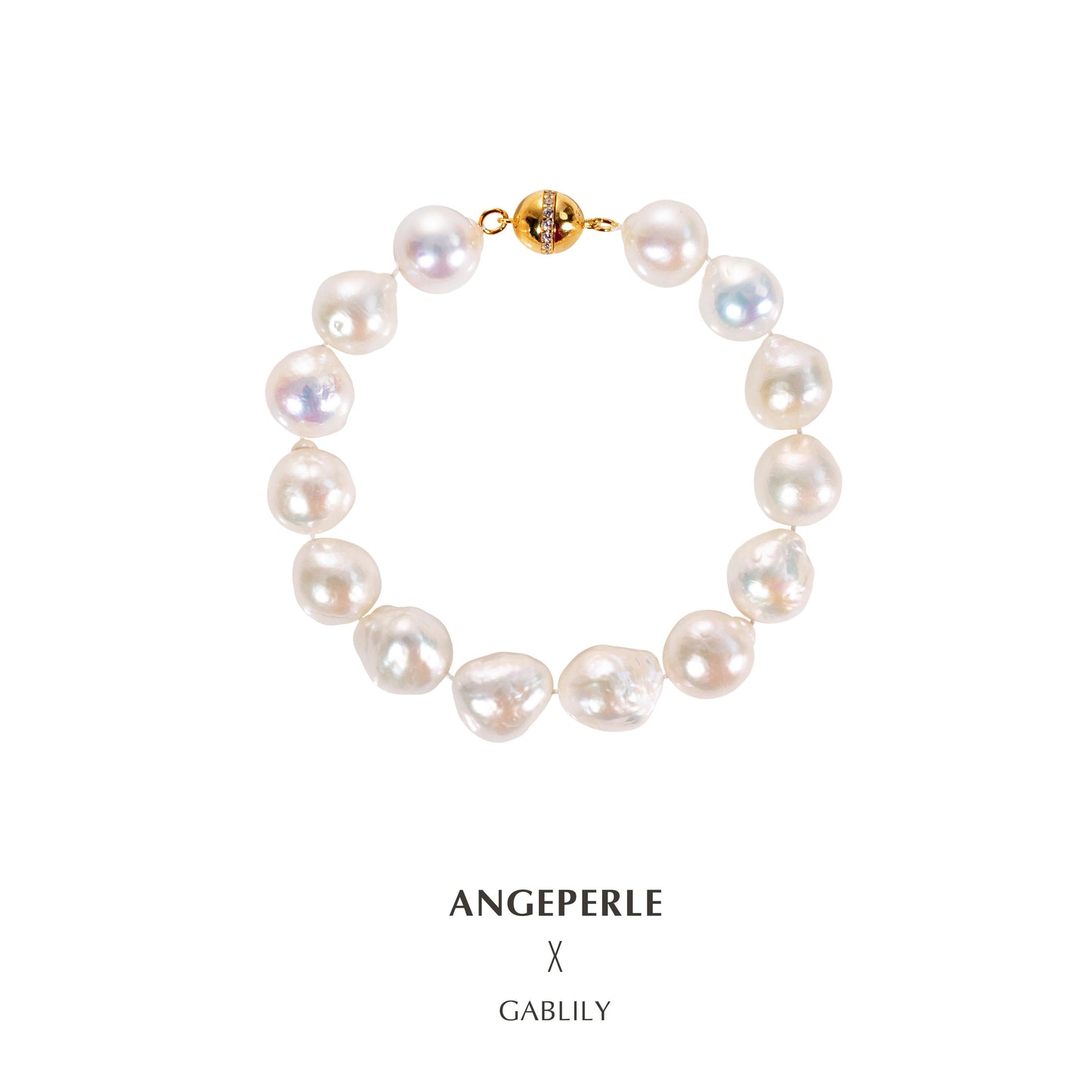 Gablily Baroque Pearl Bracelet ：9-11mm Freshwater S925 Silver (TSJCY654)