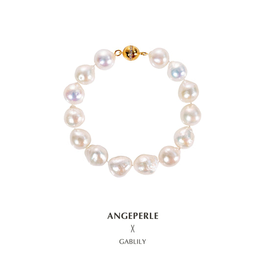 Gablily Baroque Pearl Bracelet ：9-11mm Freshwater S925 Silver (TSJCY654)