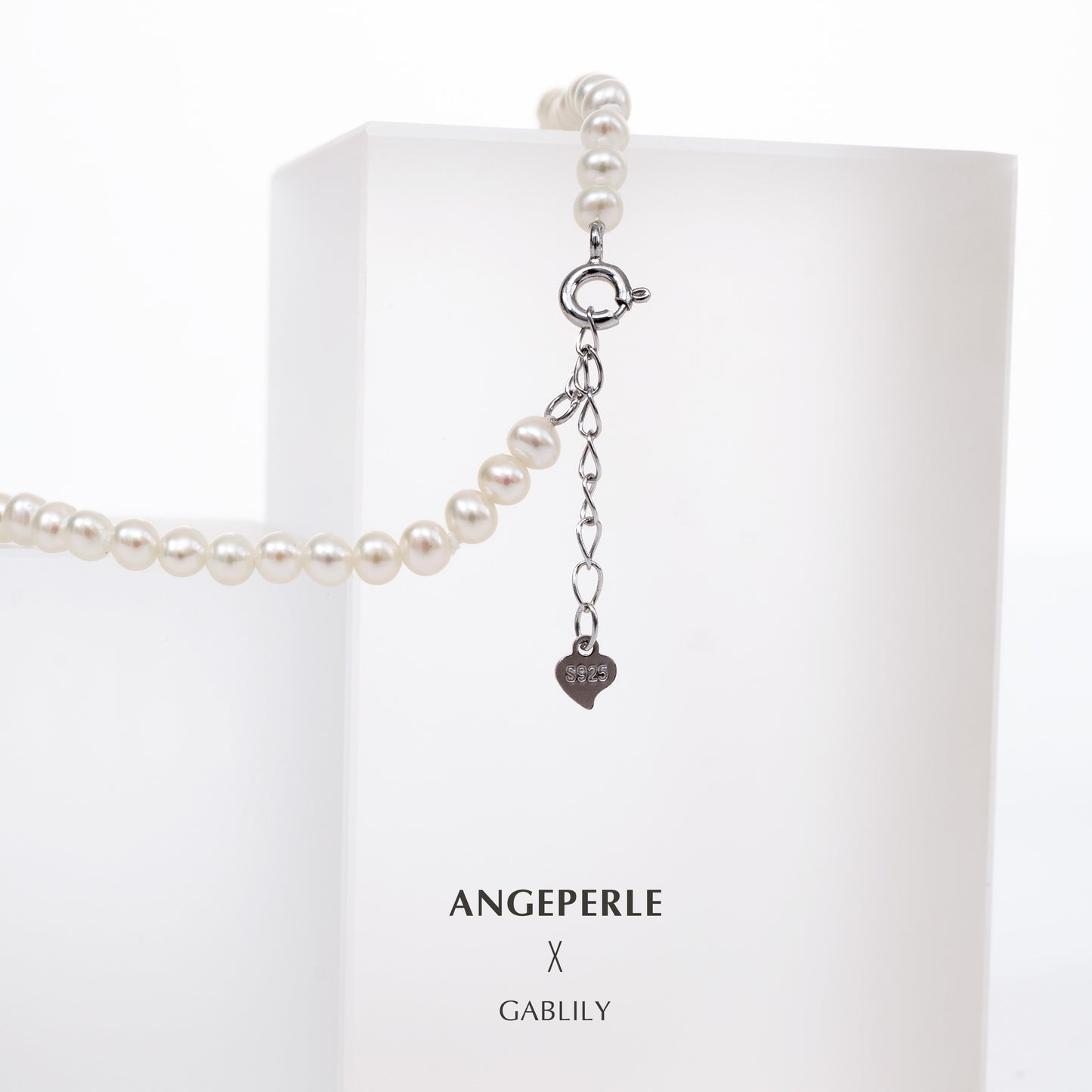 S925 Silver Baroque Pearl Pendant with Flawless 3.5-4mm Freshwater AK Pearls Necklace by ANGEPERLE