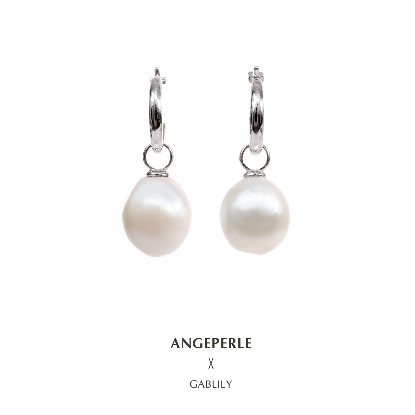 11-13mm Freshwater Baroque AK Pearl Necklace and Earring Jewelry Set in S925 Silver by ANGEPERLE