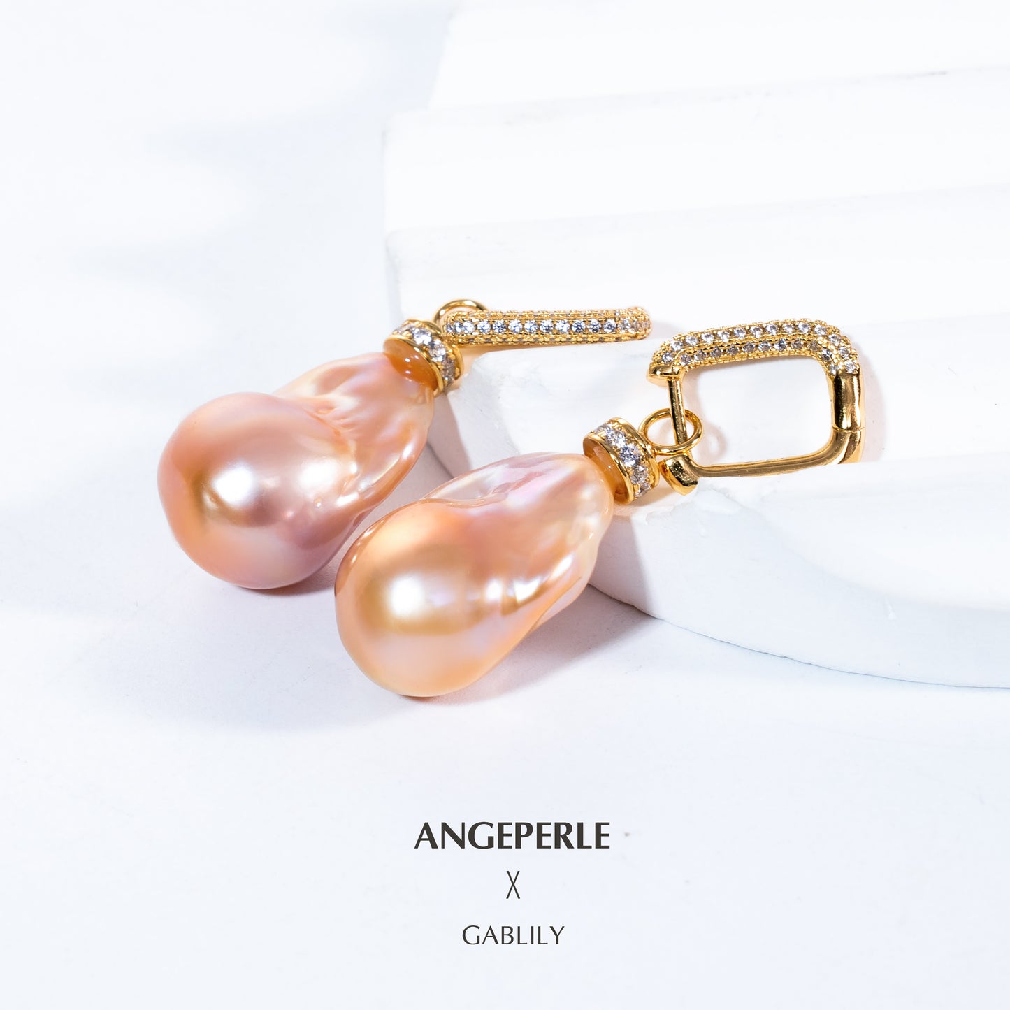 S925 Silver Baroque Freshwater Pearl Earrings in Rare Deep Pink by ANGEPERLE