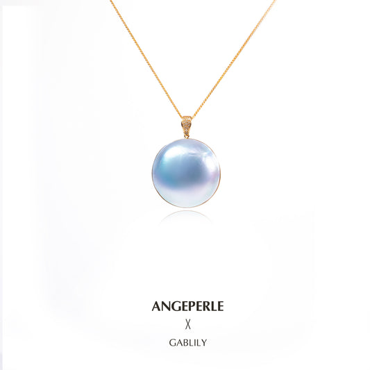 S925 Solitaires Freshwater Mabe Pearl Pendant