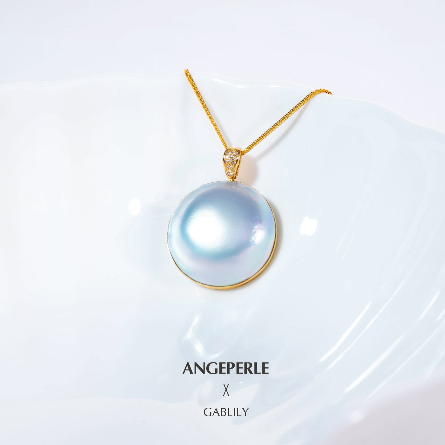 S925 Solitaires Freshwater Mabe Pearl Pendant