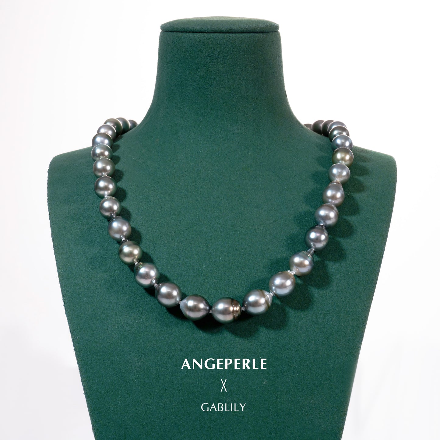 S925 11-12mm Baroque Tahitian Pearl Necklace