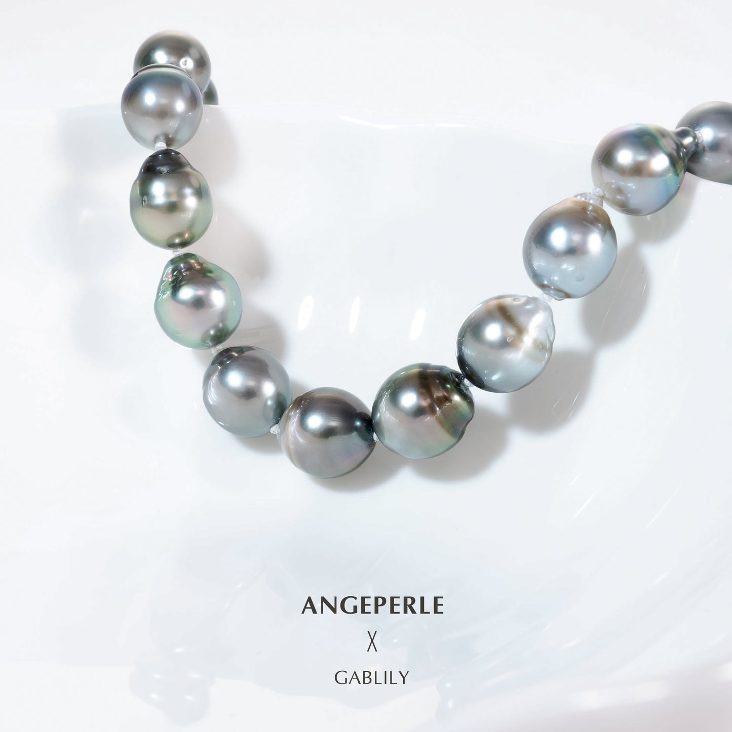 S925 11-12mm Baroque Tahitian Pearl Necklace