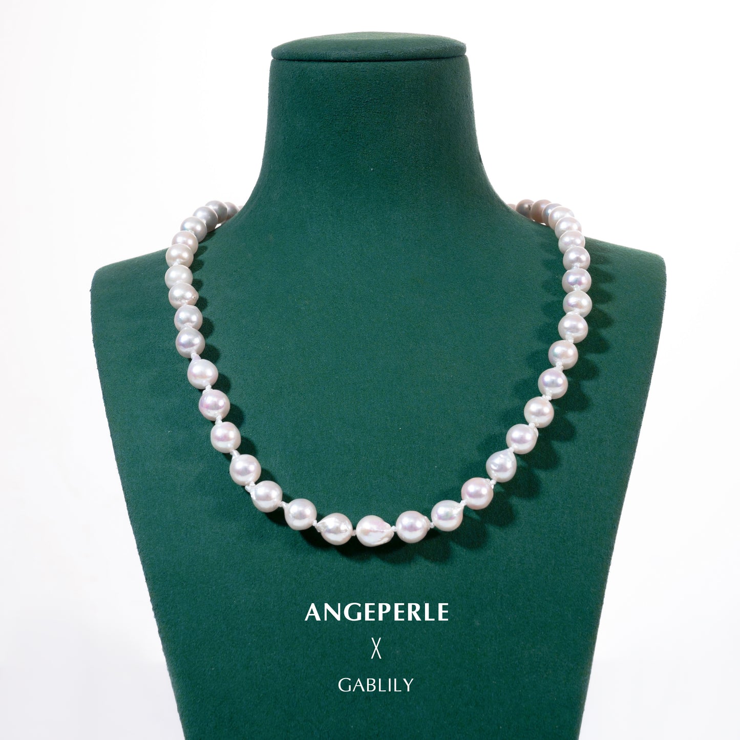 8-9mm Baroque Japanese Akoya Pearl Strand Necklace by ANGEPERLE