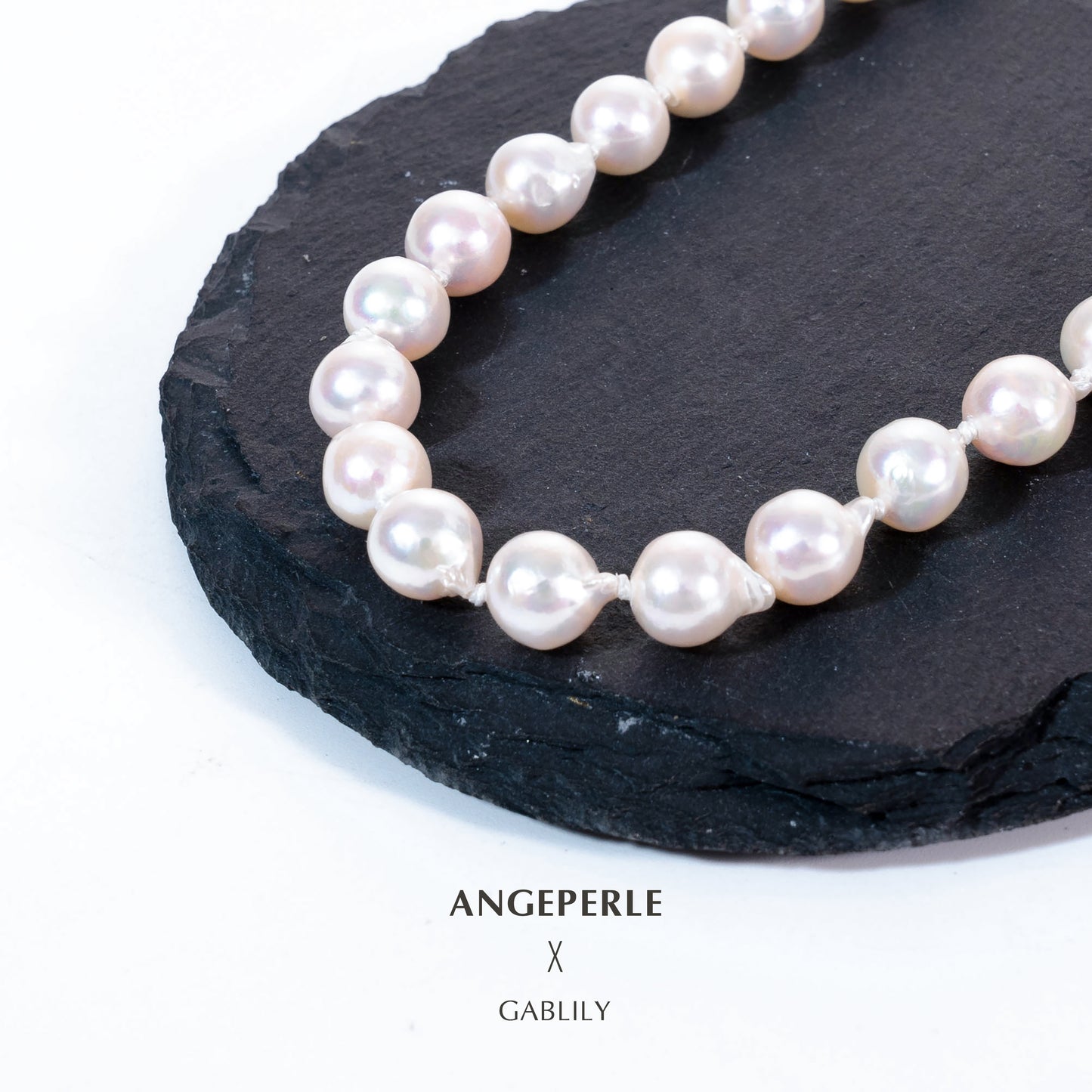 8-9mm Baroque Japanese Akoya Pearl Strand Necklace by ANGEPERLE