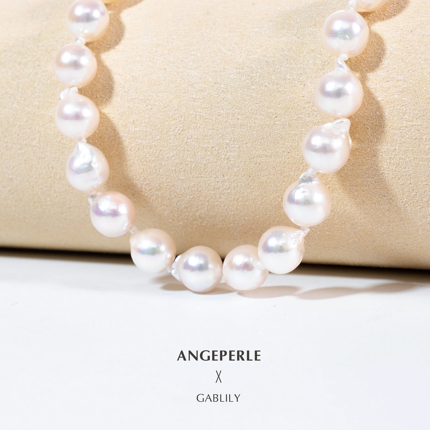 8-9mm Baroque Japanese Akoya Pearl Strand Necklace by ANGEPERLE